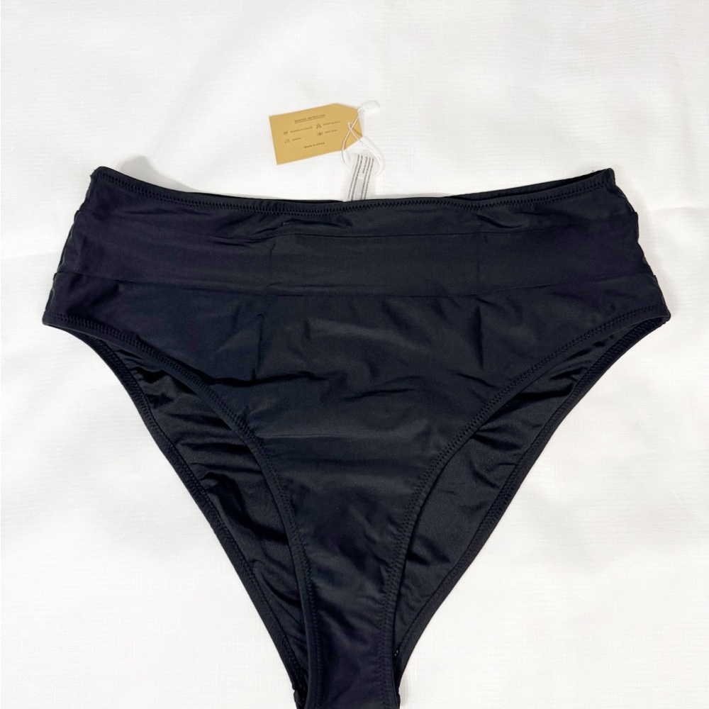 Hilinker High-Waisted Black Bikini Bottom